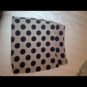 Tan and black polka dot skirt