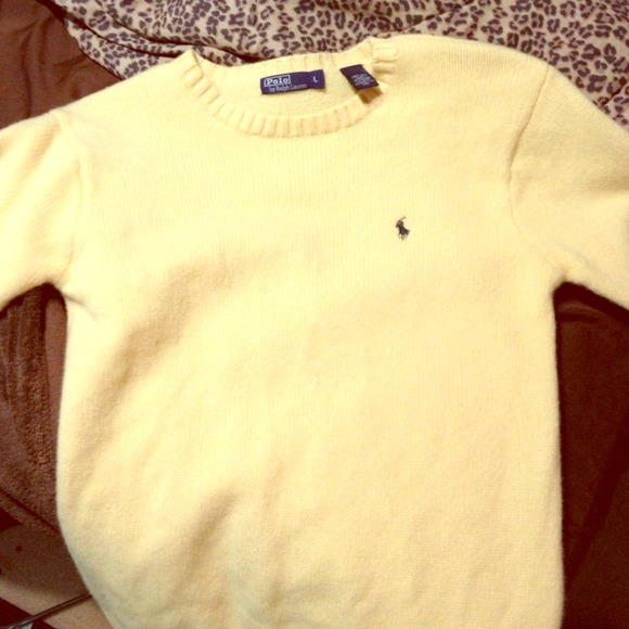 yellow polo by Ralph Lauren.