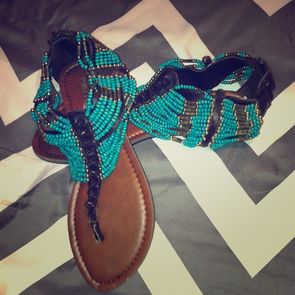 Turquoise sandals