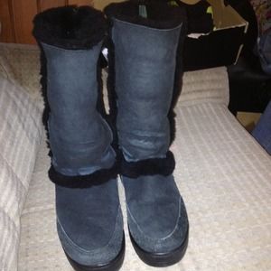 Sun dance black tall uggs