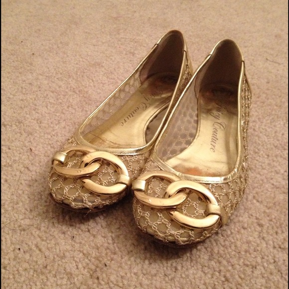 Juicy Couture flats in gold
