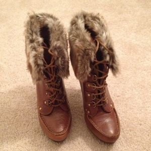Ann Taylor Loft Fur Bootie