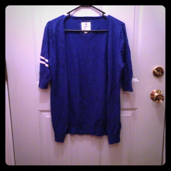 Forever 21 striped short sleeved cardigan