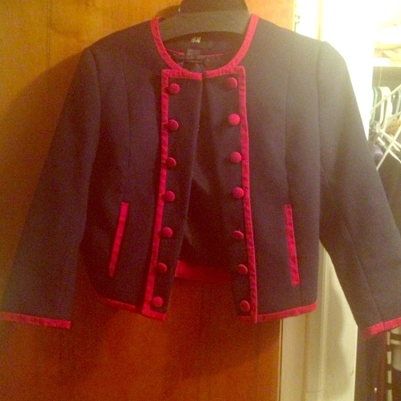 Vintage crop military style jacket