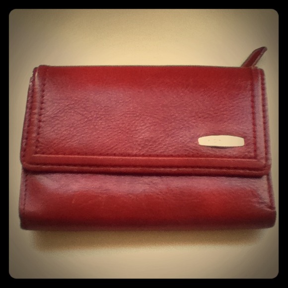 Fossil wallet genuine leather outer