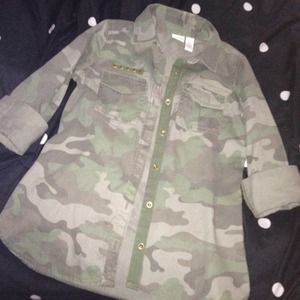 Army Print Top.