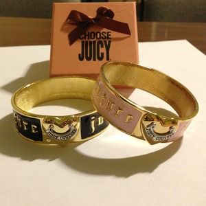JC  black/gold & light pink!gold bracelet