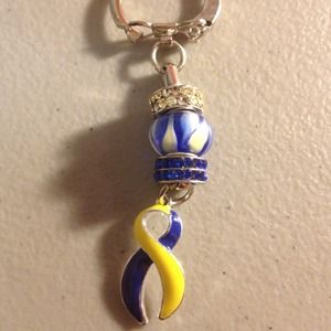 Blue & Yellow Down Syndrome Awareness Purse Clip