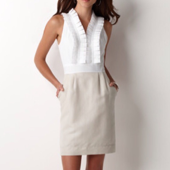 Ann Taylor LOFT Pleated Metallic Dress