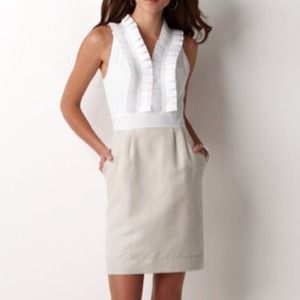 Ann Taylor LOFT Pleated Metallic Dress