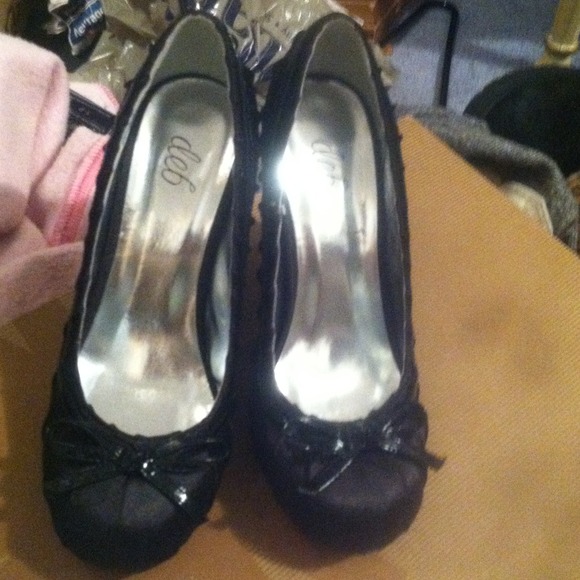 High heeled shoes