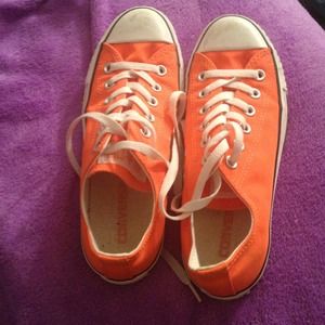 Neon orange Converse