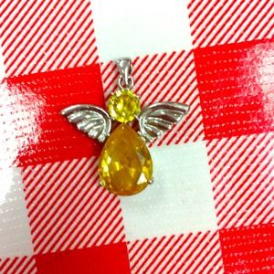 Yellow angel pendant