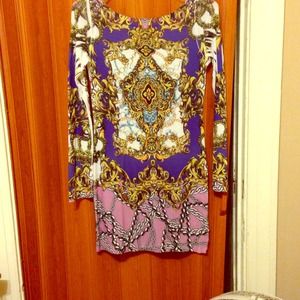 Versace inspired design stretch dress.
