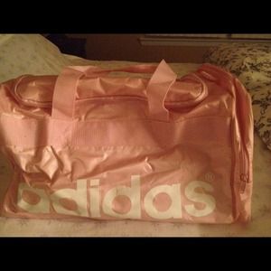 Adidas light pink gym bag