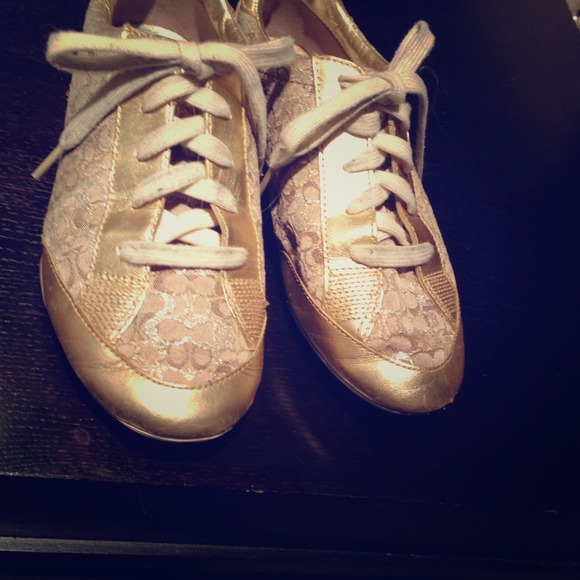 Coach Shoes - RSV Bundle 4 C-Noelle - Gold Coach Tennis Shoes