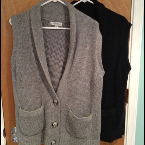 Merona XXL gray and black sweater vests!