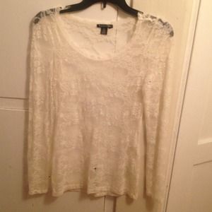 Long sleeve lace top