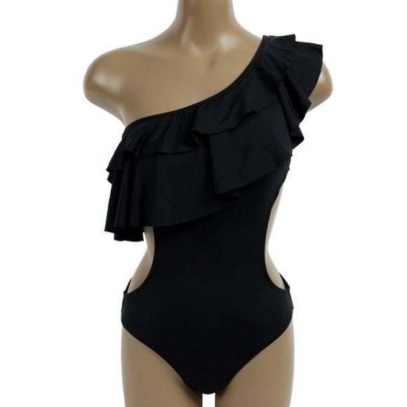 One piece black monokini size M