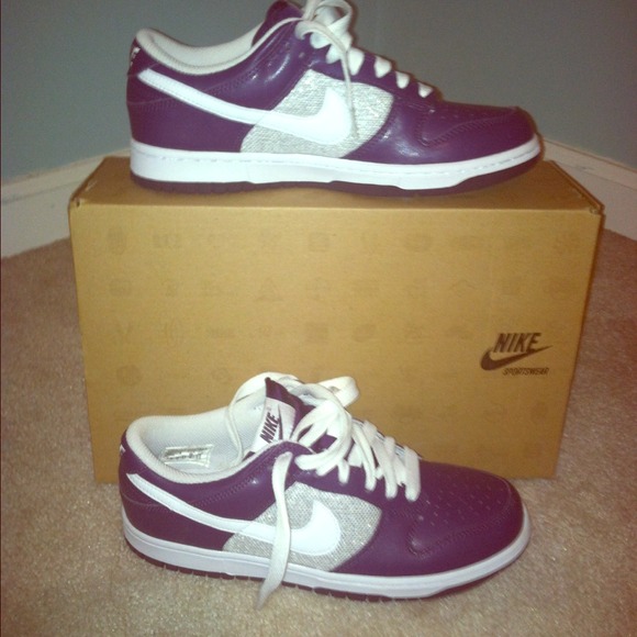 Purple & Silver Nike Air force Ones