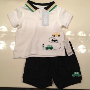 SOLD in bundle Gymboree 3-6 months polo and shorts