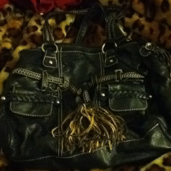 Black and brown purse