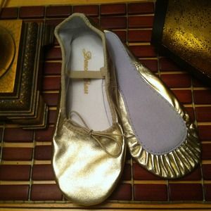 Gold Ballet Flats