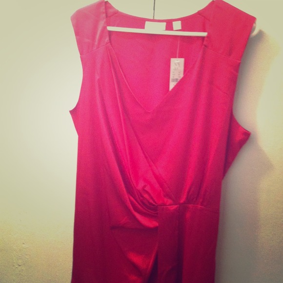 magenta tie top