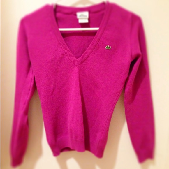 Purple Lacoste sweater