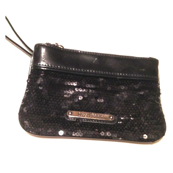 Express Black Sequined Clutch