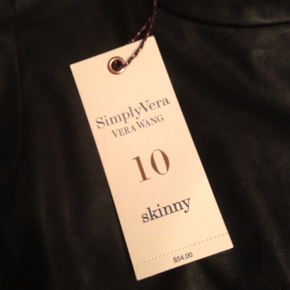 ❌SOLD in bundle❌V Wang Skinny Faux Leather Jeans - Picture 4 of 4