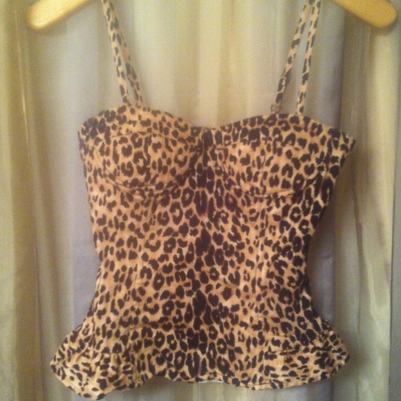 Leopard print bustier