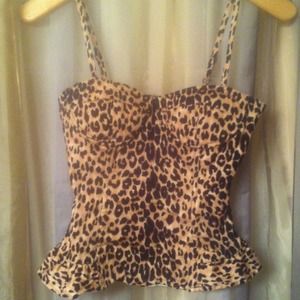Leopard print bustier