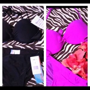 Magenta and black bikini bundle reserved 🌴🌺
