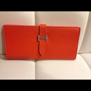 Orange H Buckle Wallet