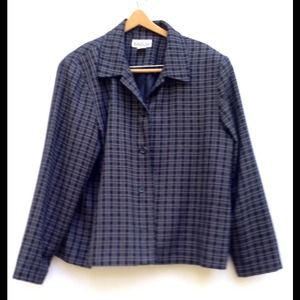 Plus Size Black and Gray Jacket