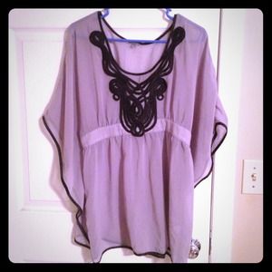 Gray and black shear shirt