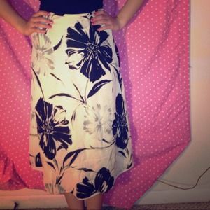 Silk skirt! Beautiful floral pattern!