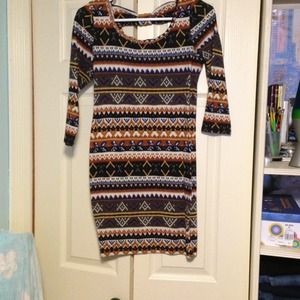 Tribal Print fitted dress
