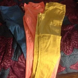 Three pair of my neon color jeans only