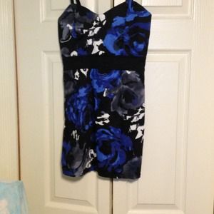 Blue Strapless dress