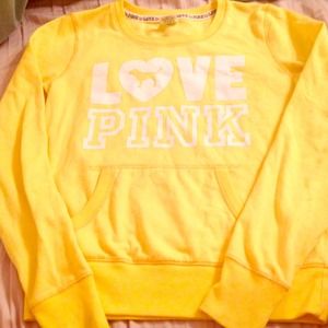 Victoria's Secret bright yellow sweatshirt