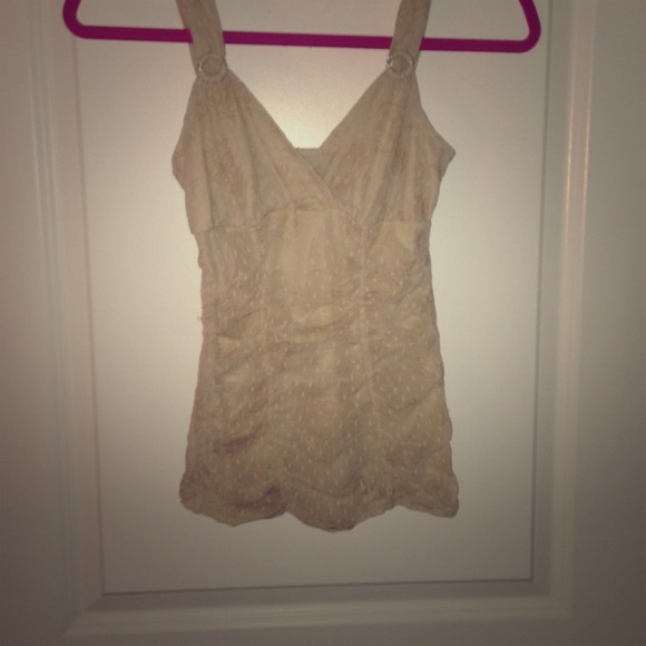 Beige lace top