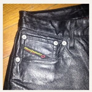 Leather pants, leather skirt, wool skirt