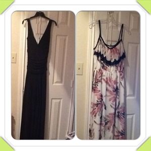 Jumpsuit and Long floral dress designer Arden B