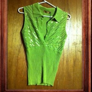 NWT BELLDINI SHIRT IN LIME GREEN WITH SIZE XL