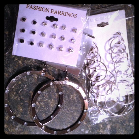 3 sets of earrings
