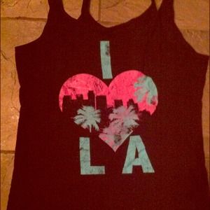SOLD I Love LA distressed tank