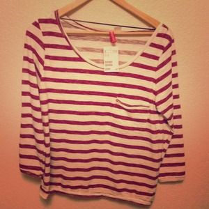 NWT red and white stripe top from H&M
