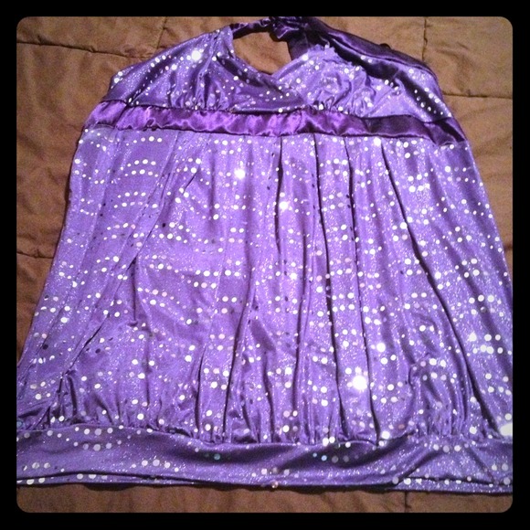 Purple sparkly halter